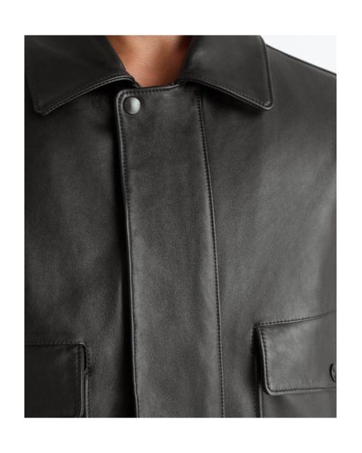 Lemaire Black Leather Blouson for men