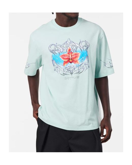 Casablanca White Logo Crew Neck T-Shirt for men