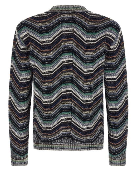 Missoni Black Zigzag Cardigan for men