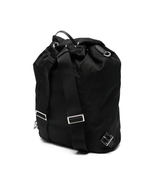 Prada Black Logo Backpack