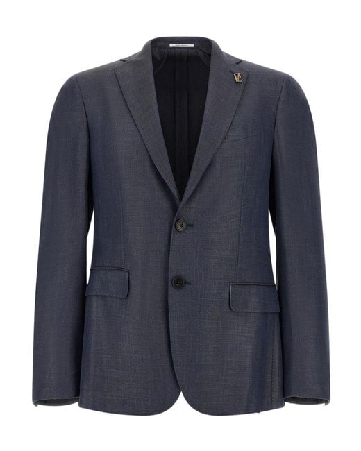 Pal Zileri Blue Single-Breasted Blazer for men
