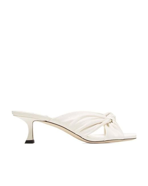 Jimmy Choo Natural Avenue Heel Muller Sandals