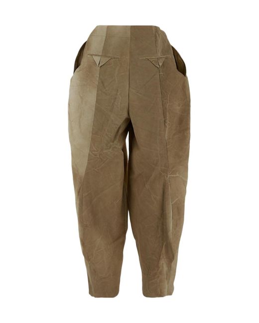 Uma Wang Green Pleated Casual Pants