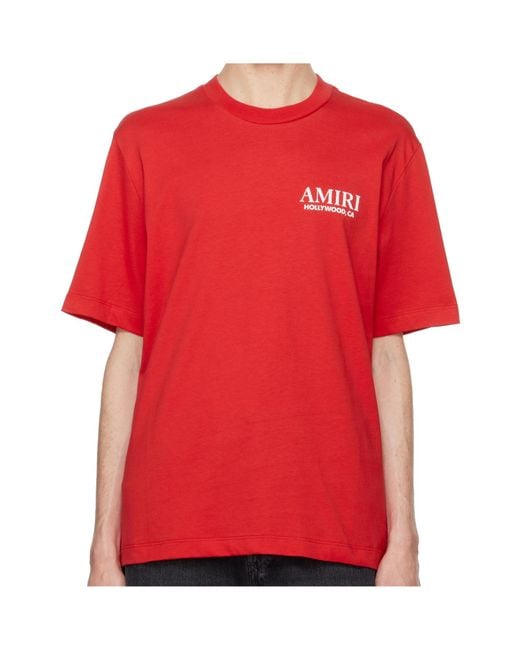 Amiri Red Short-Sleeved T-Shirt for men
