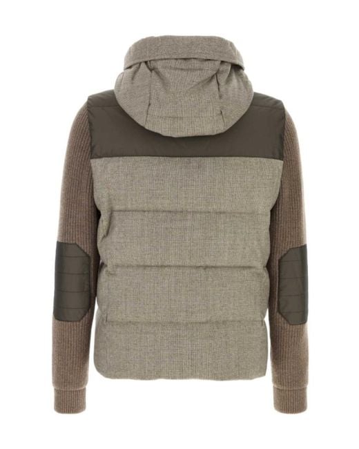 Moorer Green Benso Hooded Down Jacket for men