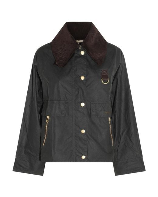Barbour Black Catton Wax-Coated Jacket