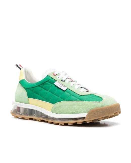 Thom Browne Green Tech Runner Low-Top Sneakers for men