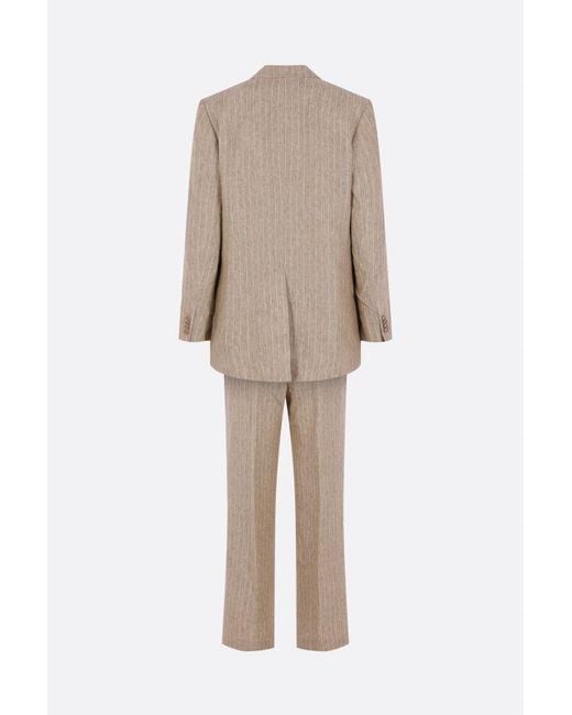 Aspesi Natural Striped Two-Piece Suit