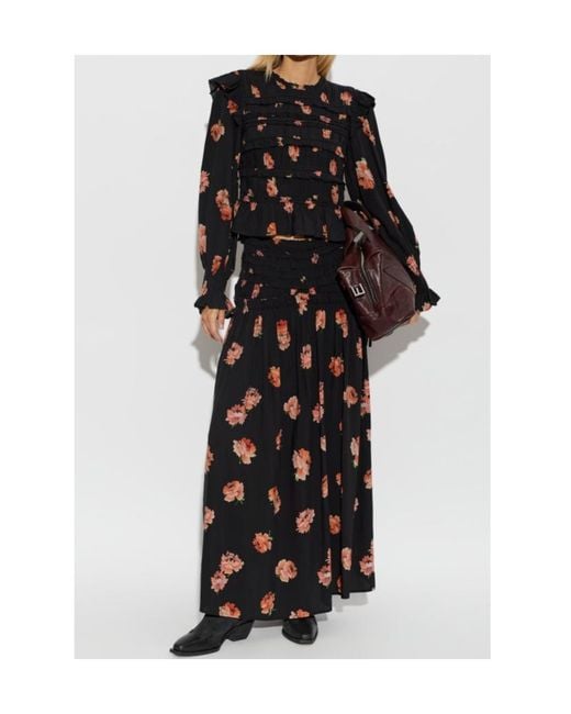 AllSaints Black Patterned Skirt