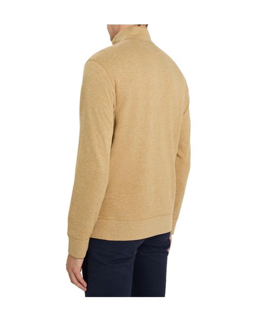 Polo Ralph Lauren Natural Half-Zip Logo-Embroidered Jersey Sweatshirt for men