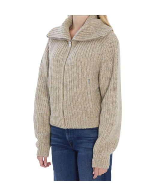 Lemaire Natural Long Sleeved Zipped Cardigan