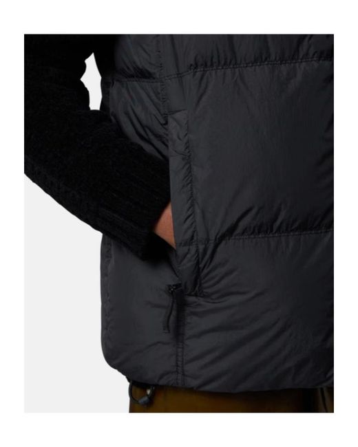 Stone Island Black Logo Patch High Neck Gilet for men