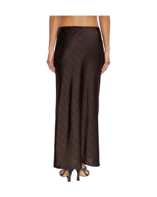 Samsøe & Samsøe Brown Striped Midi Skirt