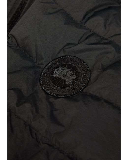 Canada Goose Black Crofton Hooded Enduraluxe Shell Jacket for men