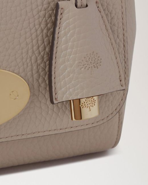 Mulberry Gray Chain-Strap Leather Satchel
