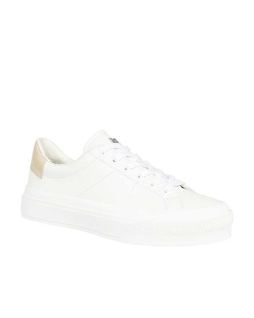 Givenchy White City Court Lace-Up Sneakers