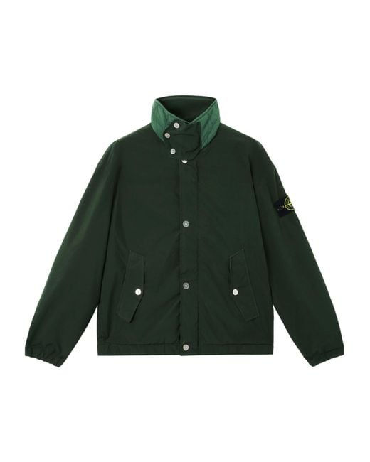 Stone Island Green Long-Sleeved Casual Jacket for men