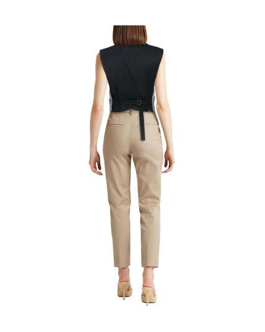 Sportmax Gray Solid-Color Wool Suit