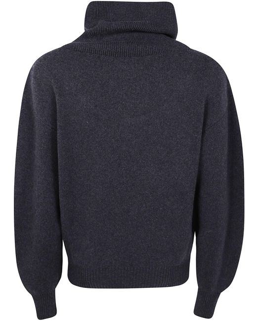 Jacquemus Blue Logo-Embroidered Wool Sweater for men