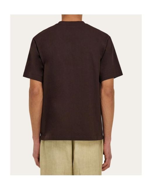 Ferragamo Brown Jersey T-Shirt for men