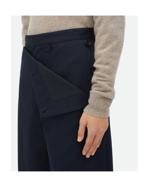 Bottega Veneta Black Cotton Twill Trousers for men