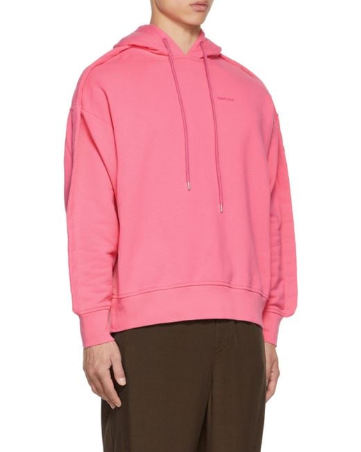 Ambush Pink Stitched Edge Drawstring Hoodie