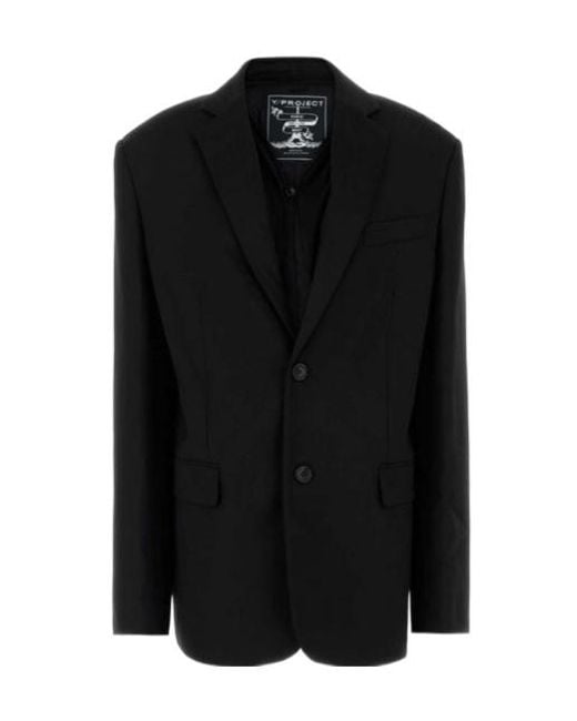 Y. Project Black Oversized Lapel Blazer