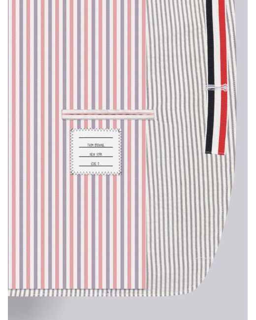 Thom Browne White Striped Seersucker Sport Coat for men