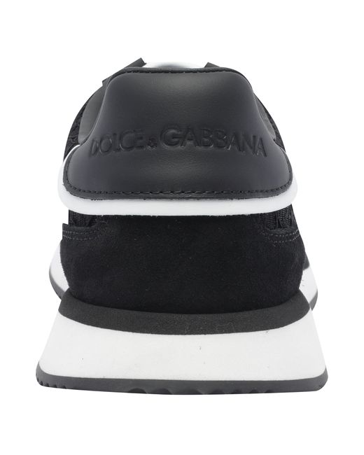 Dolce & Gabbana Black Logo Patch Sneakers