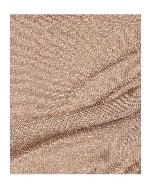 Max Mara Brown Studio Sante Ribbed Knitted Top