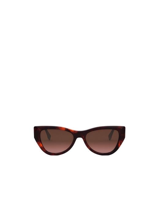 Fendi Brown Eyewear Cat-Eye Frame Sunglasses