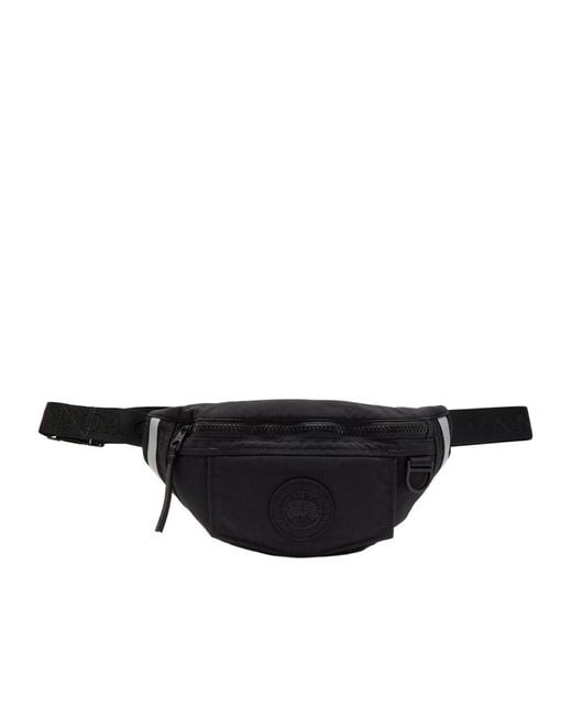 Canada Goose Black Logo-Appliquéd Nylon Belt Bag for men