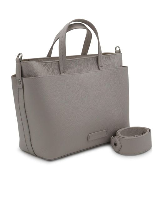 Fabiana Filippi Gray Logo Patch Tote Bag
