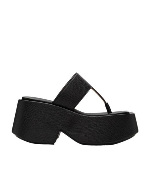 Marsèll Black Marsèll Slip-On Platform Thong Sandals
