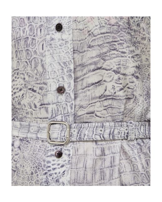 Ferragamo Gray Shirt Dress