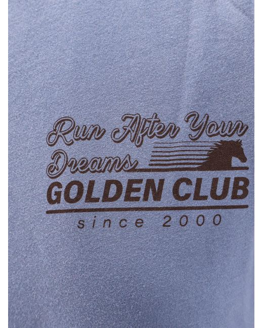 Golden Goose Deluxe Brand Blue Logo Printed Crewneck T-Shirt