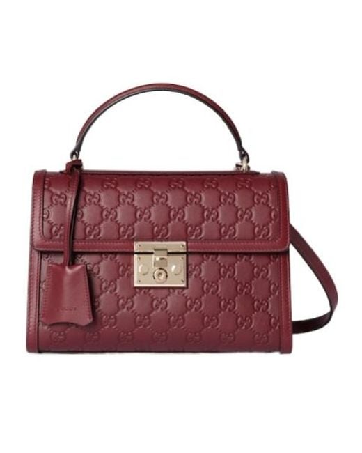 Gucci Red Padlock Medium Shoulder Bag