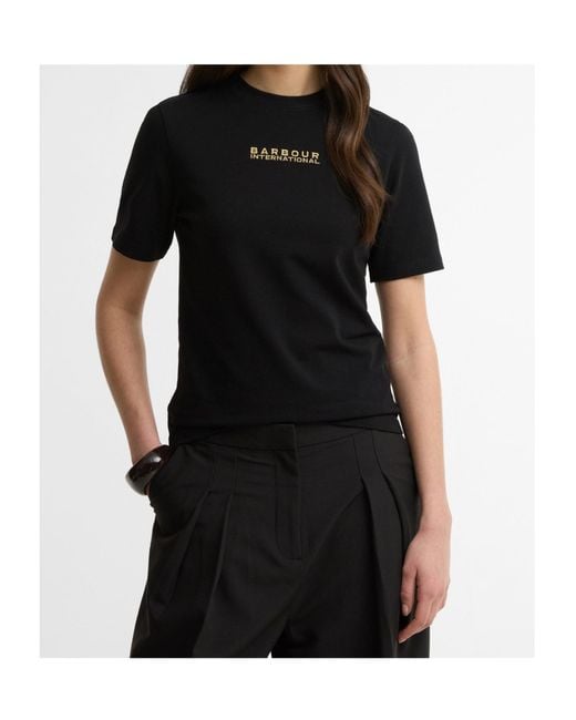Barbour Black Logo-Detail T-Shirt