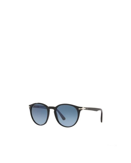 Persol Blue Round Frame Sunglasses for men