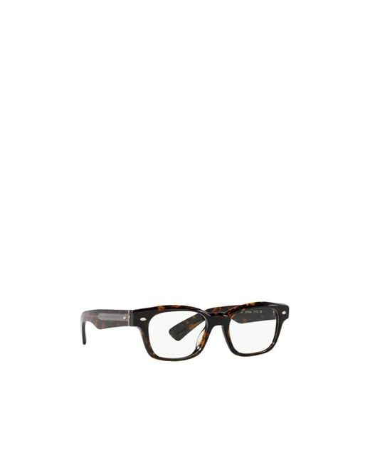 Oliver Peoples White Tortoiseshell-Effect Rectangle-Frame Glasses for men