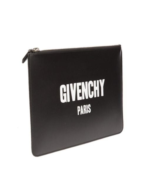 Givenchy Black Iconic Logo Print Pouch for men