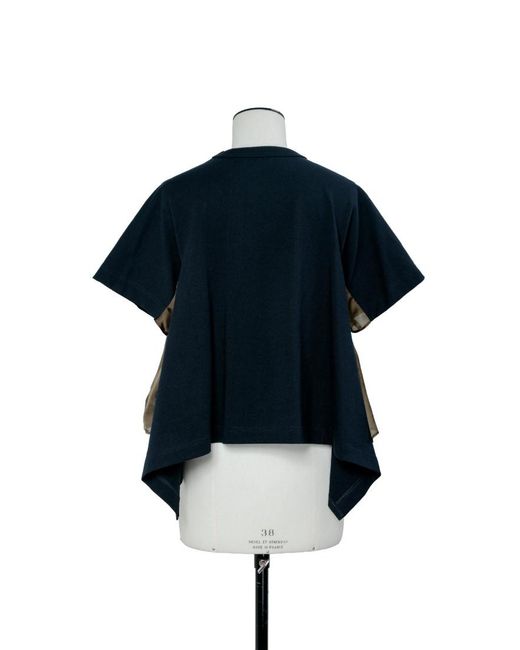 Sacai Black Chest Pocket Asymmetric Top