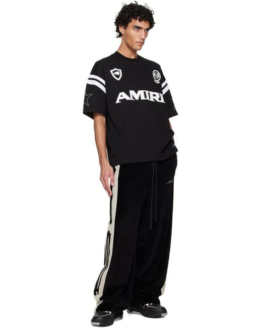 Amiri Black Sport Oversized T-Shirt for men