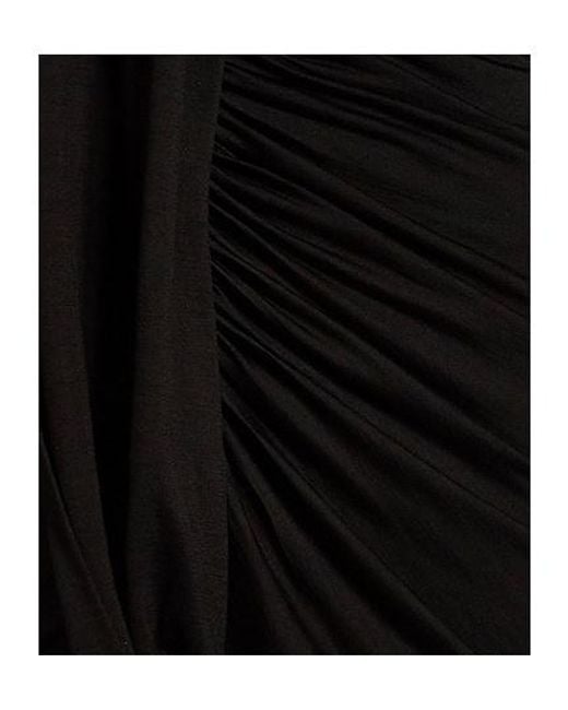 Saint Laurent Black Solid Wool Dress