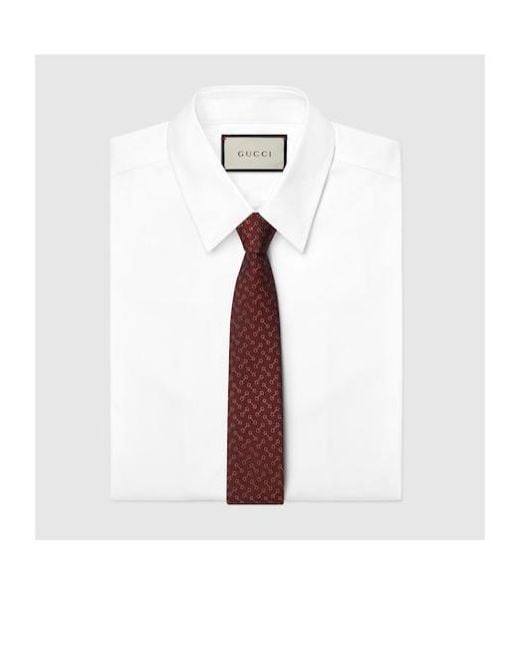 Gucci Brown Horsebit Detailed Tie for men