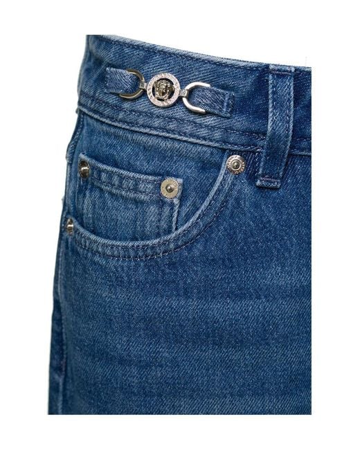 Versace Blue Logo Patch Jeans