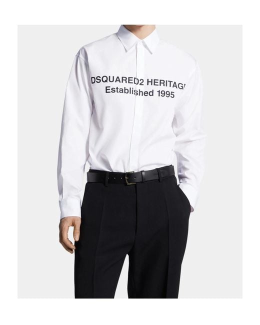 DSquared² White Printed Shirt for men