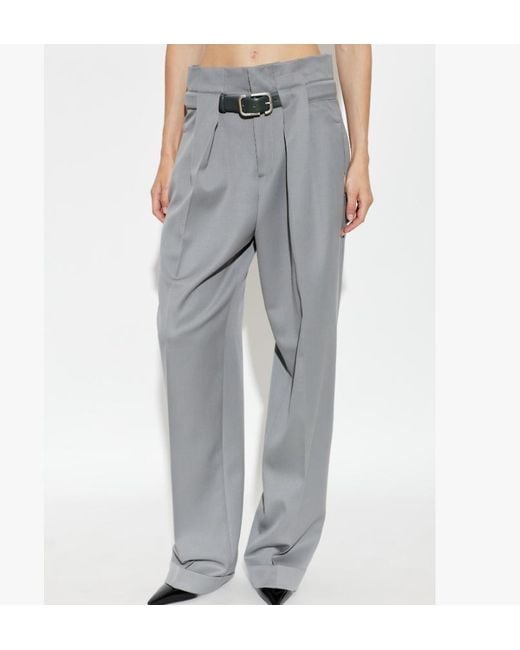 The Attico Gray Pleated Casual Pants