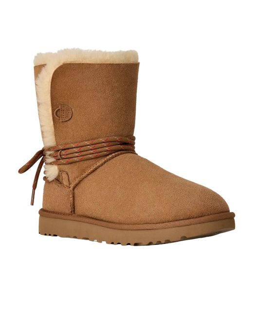 Ugg Brown Bailey Tie Ankle Boots