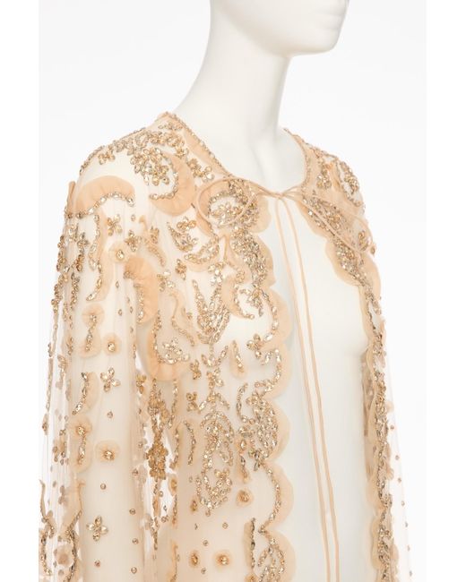 Valentino White Translucent Cloak